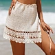 white crochet swim skirt